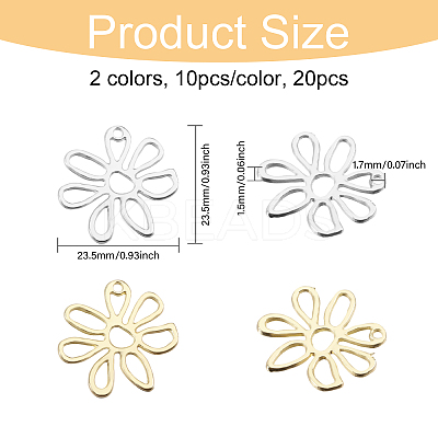 20Pcs 2 Colors Zinc Alloy Pendants FIND-CA0010-28-1