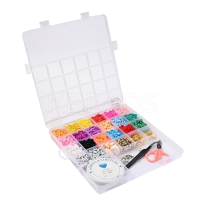 2928Pcs Geometry Polymer Clay & Acrylic & CCB Plastic & Shell Beads DIY-YW0002-88-1