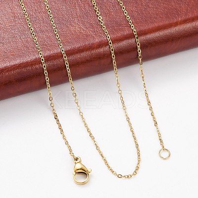 304 Stainless Steel Cable Chain Necklaces LS-NJEW-M151-24G-1