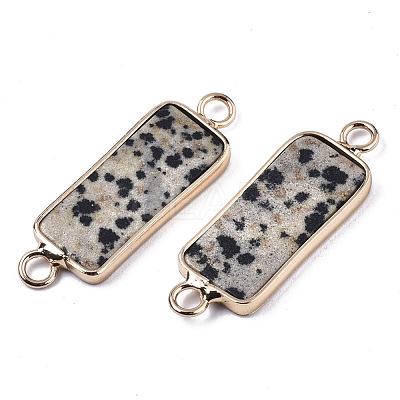 Natural Dalmatian Jasper Links Connectors G-N326-33D-1