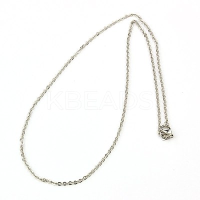 Tarnish Resistant 304 Stainless Steel Women Chain Necklaces X-NJEW-C079-01-1