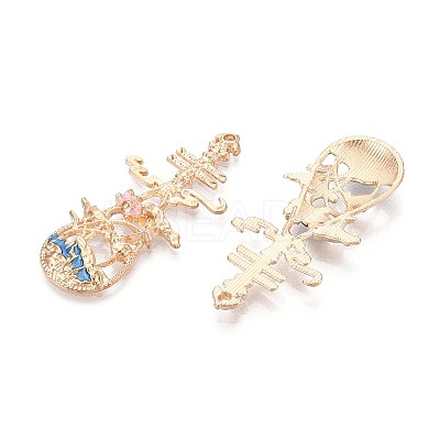 Alloy and Enamel Pendants PALLOY-T092-52KCG-1