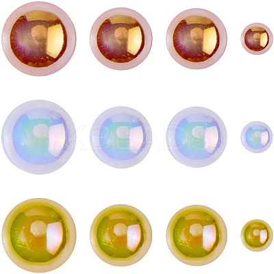 1 Bag Half Round Cabochons Set FIND-CP0003-17-1