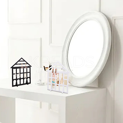 Detachable Lovely House Acrylic Earring Display Stands EDIS-WH0029-48A-1