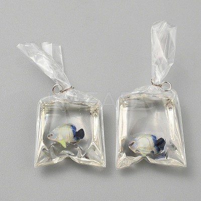 Transparent Resin Big Pendants LS-RESI-TAC0024-01B-1
