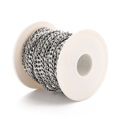 Tarnish Resistant 304 Stainless Steel Cuban Link Chains CHS-K016-02B-P-1