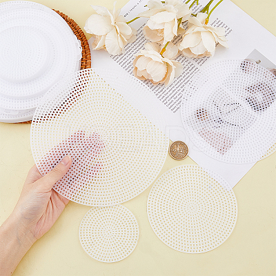 40Pcs 4 Style Plastic Mesh Canvas Sheets DIY-DC0002-54-1