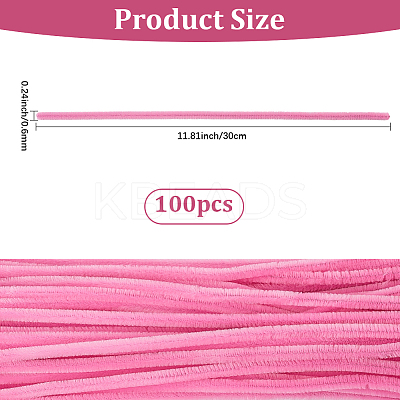 100Pcs DIY Plush Sticks FIND-SP0004-72F-1