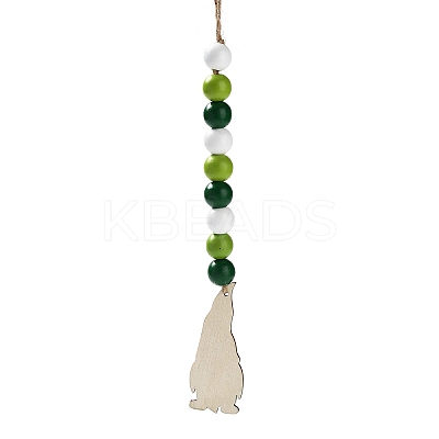 Saint Patrick's Day Wood Gnome Pendant Decoration LS-HJEW-G023-01A-1