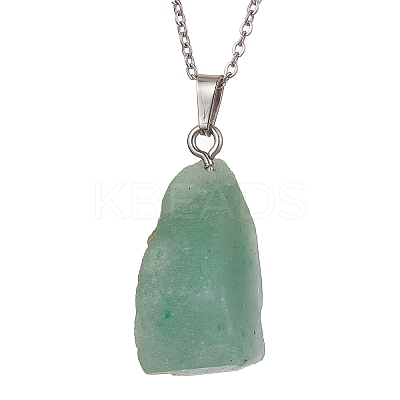 Natural Mixed Gemstone Nugget Pendant Necklaces NJEW-JN04507-1