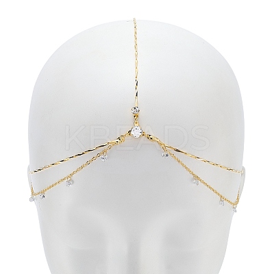 Alloy with Rhinestone Hair Chain DIY-WH20058-11G-1