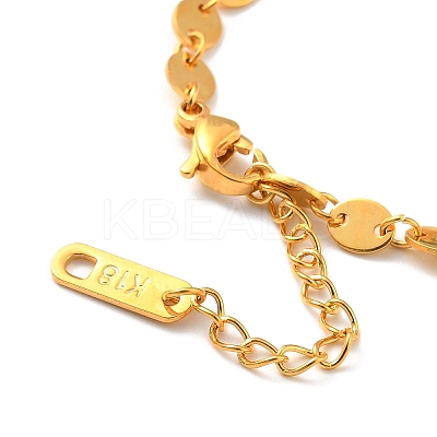 304 Stainless Steel Oval Link Chains Bracelet for Men Women BJEW-G640-05G-1