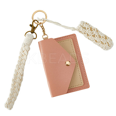 Cotton Macrame Pouch Pendant Decorations AJEW-CN0003-46A-1