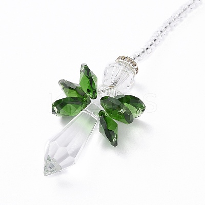 Crystal Fairy Beaded Wall Hanging Decoration Pendant Decoration LS-HJEW-G019-02F-1