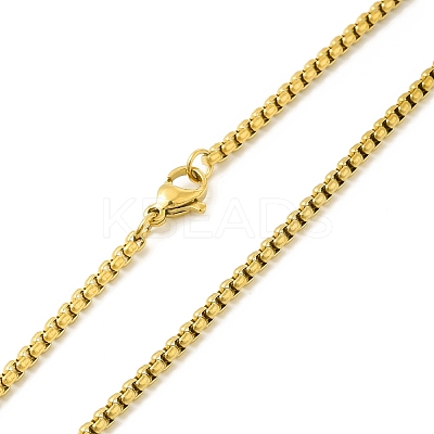 Stainless Steel Virgin Mary Pendant Necklace with Box Chains for Women NJEW-E066-01G-1