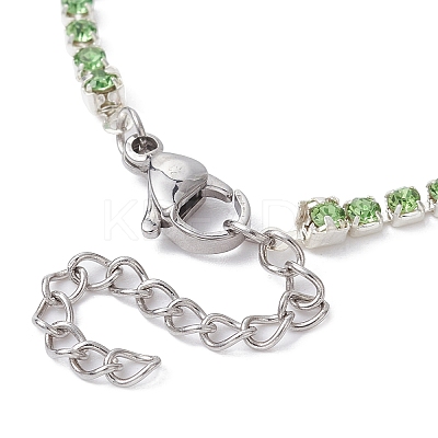 5Pcs 5 Color Glass Rhinestone Tennis Bracelets Set BJEW-JB09735-S-1