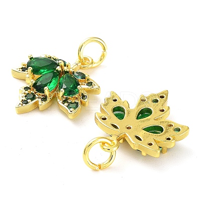 Rack Plating Brass Clear Cubic Zirconia Pendants KK-B078-02G18-02-1