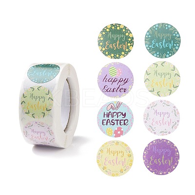 8 Patterns Easter Theme Self Adhesive Paper Sticker Rolls X1-DIY-C060-03L-1