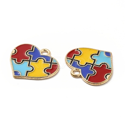 Alloy Enamel Pendants ENAM-J650-01G-01-1
