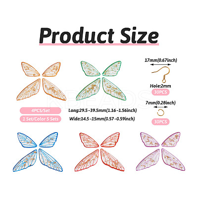 DIY Butterfly Wing Earrings Making Kit DIY-TA0003-73-1