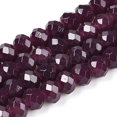 Baking Paint Imitation Jade Glass Bead Strands DGLA-A034-J4MM-A02-1