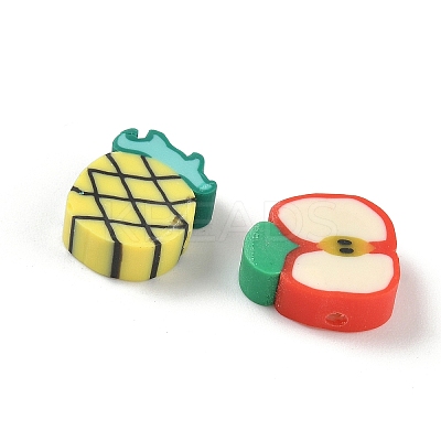 Fruit & Vegetable Theme Handmade Polymer Clay Beads CLAY-F006-02-1