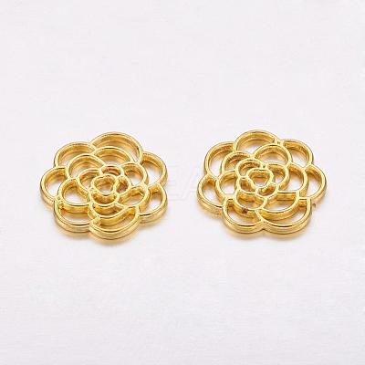 Valentine Gifts Idea for Women Zinc Alloy Filigree Pendants X-PALLOY-D227-G-1
