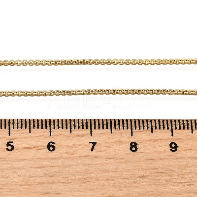 1MM Brass Box Chain Necklaces NJEW-C086-01G-1