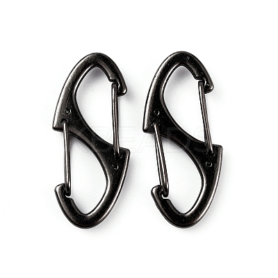 Zinc Alloy Double Snap Hook Spring Keychain Clasps FIND-WH0155-013B-1