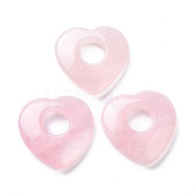 Natural Rose Quartz Pendants G-F708-04F-1