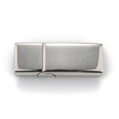 Tarnish Resistant 316 Surgical Stainless Steel Magnetic Clasps with Glue-in Ends STAS-F269-02P-1
