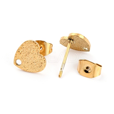 Ion Plating(IP) 304 Stainless Steel Stud Earring Findings X-EJEW-O104-07G-1