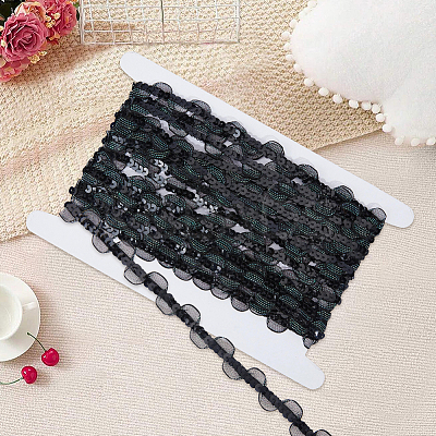 7.5 Yards Polyester Lace Ribbons SRIB-CY0001-46A-1