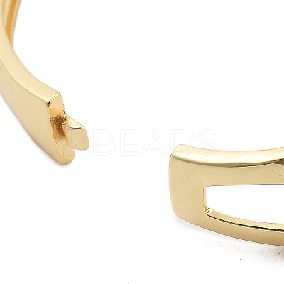 Rack Plating Brass Micro Pave Clear Cubic Zirconia Hinged Bangles for Women BJEW-G730-03G-1