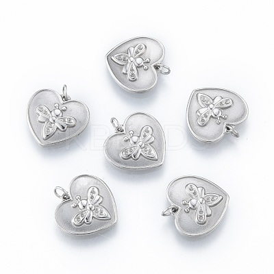 Tarnish Resistant 304 Stainless Steel Pendant Rhinestone Settings STAS-N097-255P-1