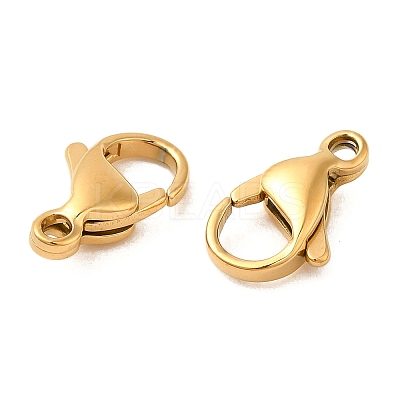 Ion Plating(IP) 304 Stainless Steel Lobster Claw Clasps STAS-AB13-G-01-1
