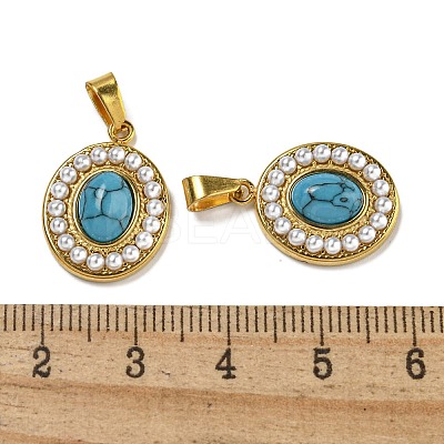 Synthetic Turquoise Pendants STAS-U024-16G-02-1