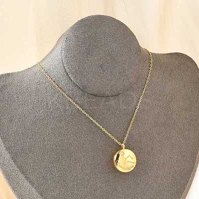 304 Stainless Steel Clear Cubic Zirconia Constellation Pendant Necklaces NJEW-R021-02G-02-1