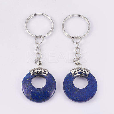 Natural Lapis Lazuli Keychain KEYC-P041-D12-1