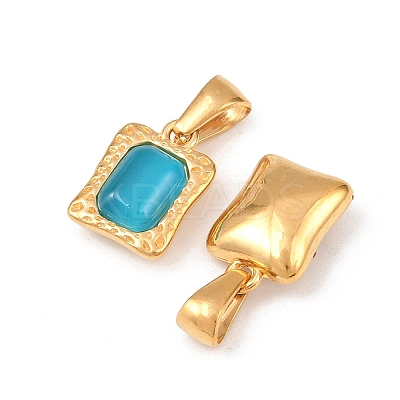 304 Stainless Steel with Cubic Zirconia Charms STAS-B116-05G-1