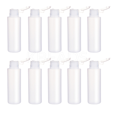100ml PE Plastic Empty Refillable Flip Cap Bottles MRMJ-WH0037-13C-1