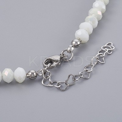 Glass Beaded Necklaces NJEW-JN02271-01-1