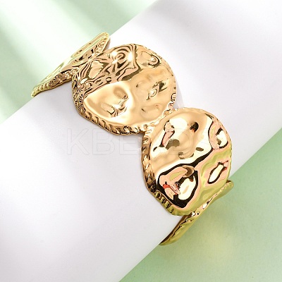 304 Stainless Steel Cuff Bangles for Women BJEW-G749-06G-1