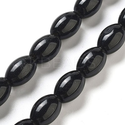 Natural Black Jasper Beads Strands G-B106-B17-01-1