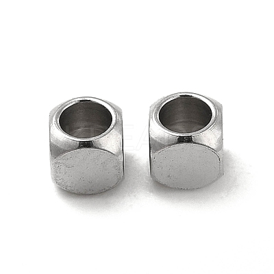 Non-Tarnish 201 Stainless Steel Cube Beads STAS-P319-11B-P-1