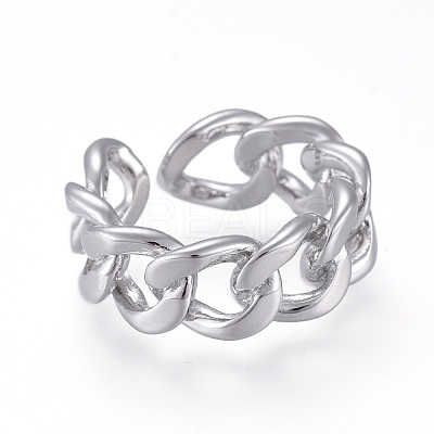 Brass Cuff Rings RJEW-K232-19P-1
