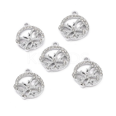 Alloy Crystal Rhinestone Pendants ALRI-H004-30P-1