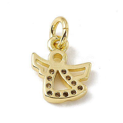 Brass Micro Pave Cubic Zirconia Charms ZIRC-F132-90G-1