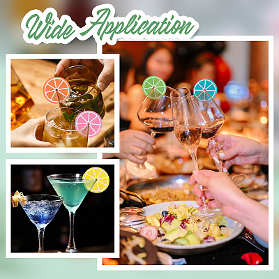 8Pcs Orange Silicone Wine Glass Charms AJEW-WH00471-02-1