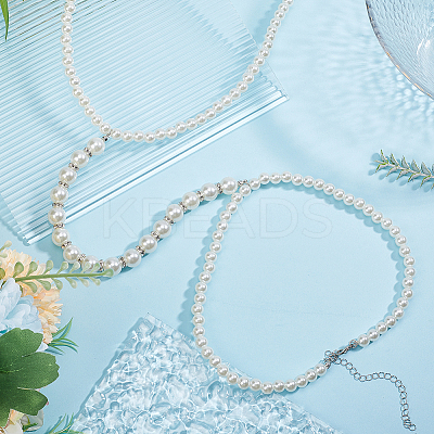 1Pc Zinc Alloy with ABS Imitation Pearl Body Chain for Women AJEW-HY0002-15-1